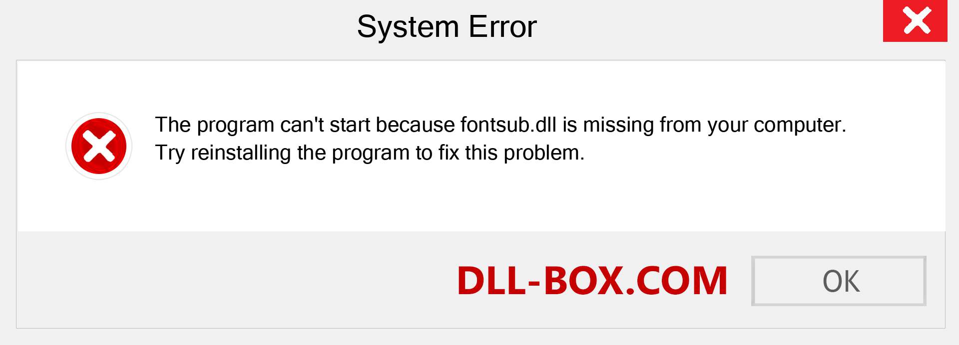  fontsub.dll file is missing?. Download for Windows 7, 8, 10 - Fix  fontsub dll Missing Error on Windows, photos, images